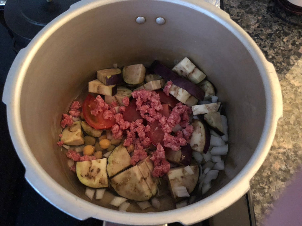 「ずぼらさんでも作れるペルシャ(イラン)風料理-ゲイメ バデンジャン」11-2