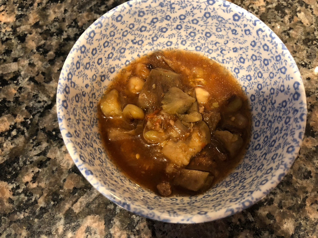 「ずぼらさんでも作れるペルシャ(イラン)風料理-ゲイメ バデンジャン」11-3