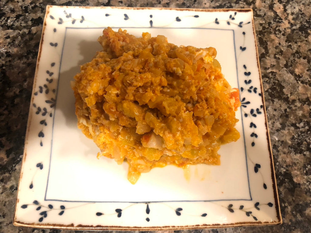 「ずぼらさんでも作れるペルシャ(イラン)風料理-ミールザーガーセミー」2-3