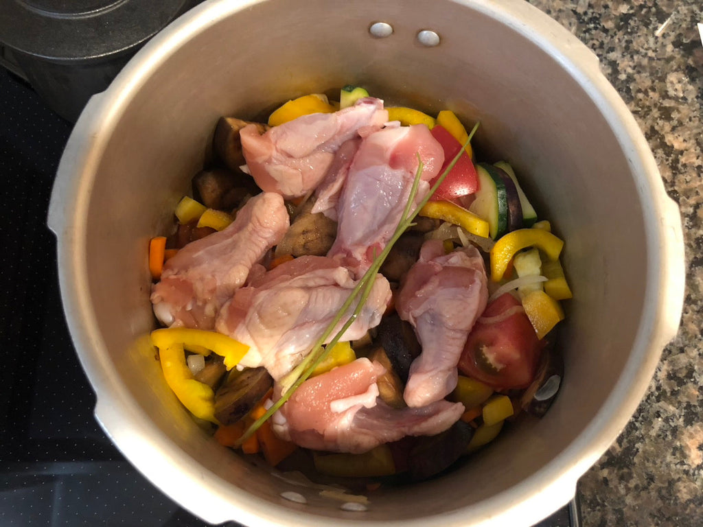 「ずぼらさんでも作れるペルシャ(イラン)風料理-ホラーケモルグ」7-2