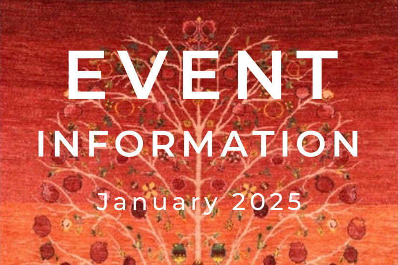 手織絨毯展示即売会・イベント1月開催予定