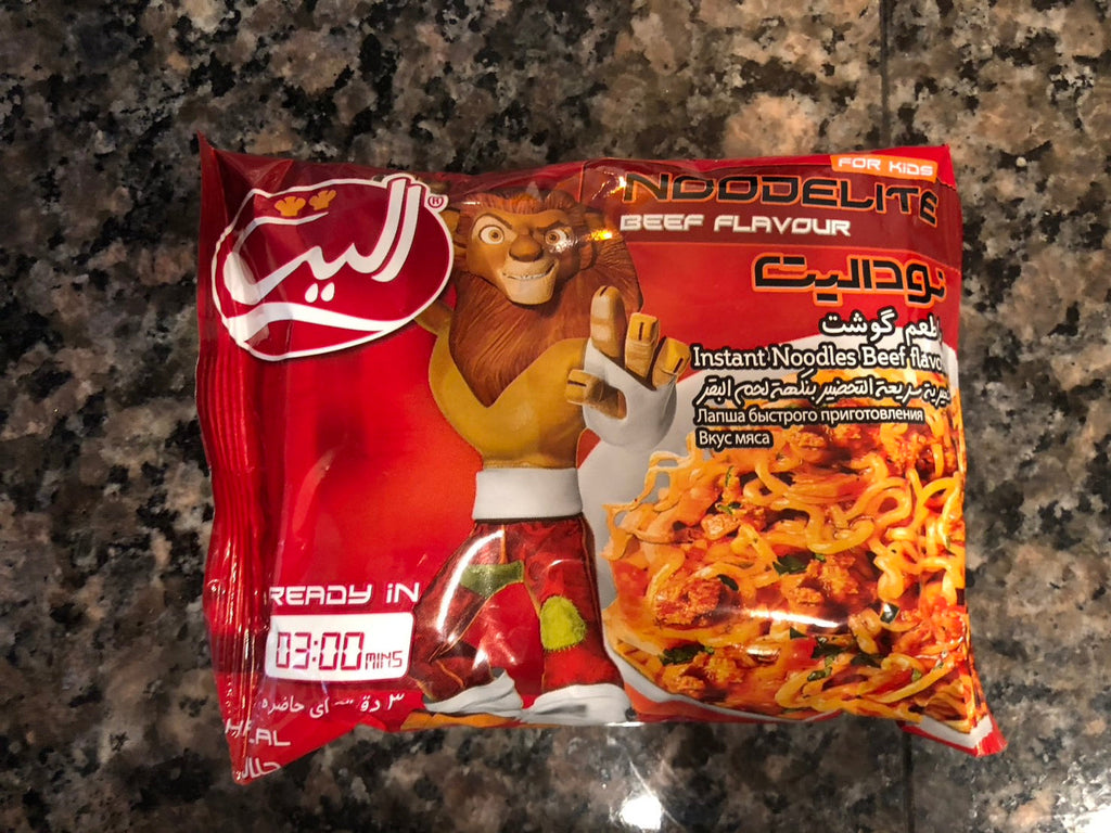 「バイヤー厳選(?)のイラン(ペルシャ)の簡単料理-ビーフ味ラーメン」13-1