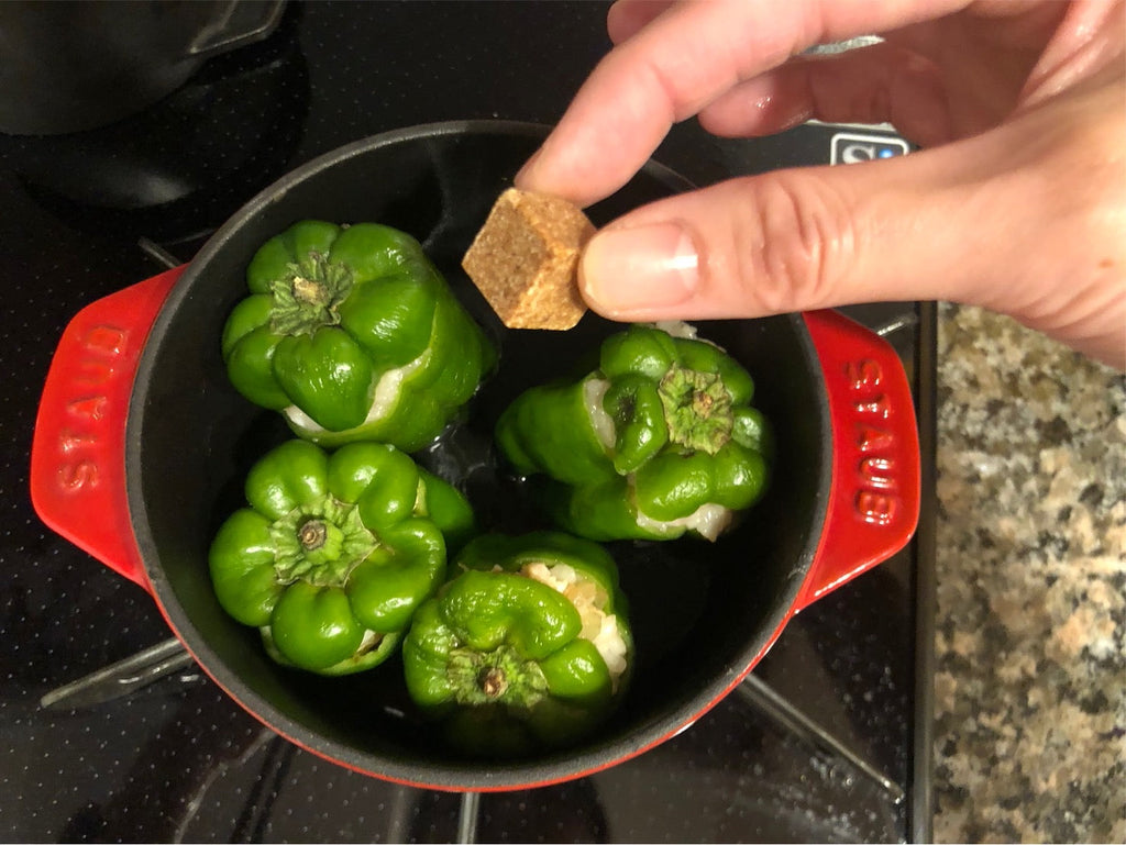 「ずぼらさんでも作れるペルシャ(イラン)風料理-ピーマンのドルメ」19-2