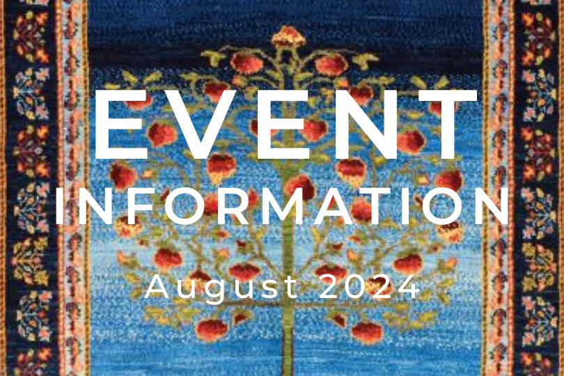 手織絨毯展示即売会・イベント8月開催予定