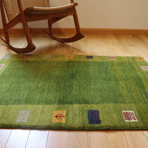 ギャッベ絨毯「春の運動会」10000539【130×97】