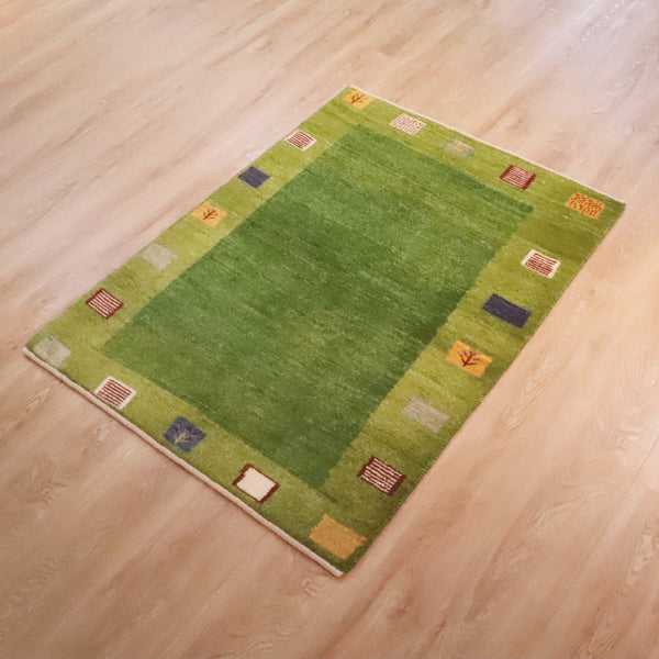 ギャッベ絨毯「春の運動会」10000539【130×97】