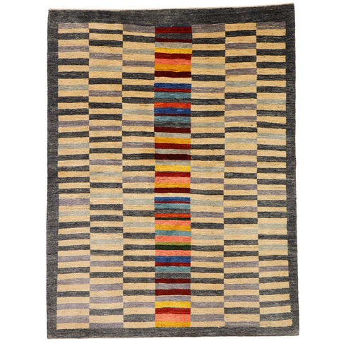 ギャッベ絨毯「虹のすきま」10001946【194×146】