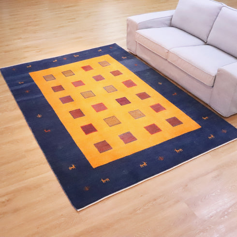 ギャッベ絨毯「夜の羊さん」10022018【240×172】