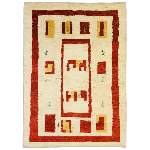 ギャッベ絨毯「ヤギさんのかくれんぼ?」10025200【137×99】