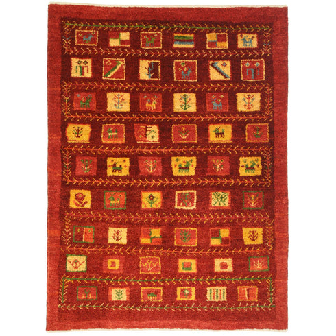 ギャッベ絨毯「細かい文様がたくさん」10027776【145×107】