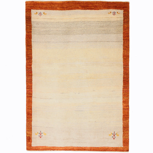 ギャッベ絨毯 「四隅の文様に癒される」10031752【176×121】