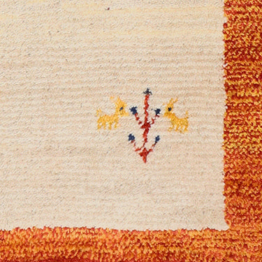 ギャッベ絨毯 「四隅の文様に癒される」10031752【176×121】