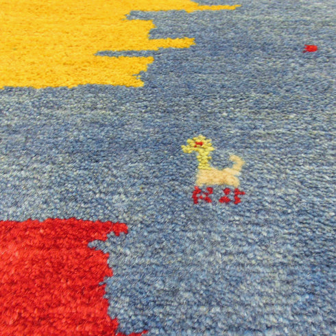 ギャッベ絨毯 「白ヤギさん」 10032446【131×83】