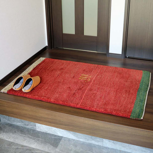 ギャッベ絨毯 「歩行可能?」 10032535【125×82】