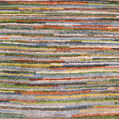 ギャッベ絨毯「カラフルボーダー模様」10032880【146×100】