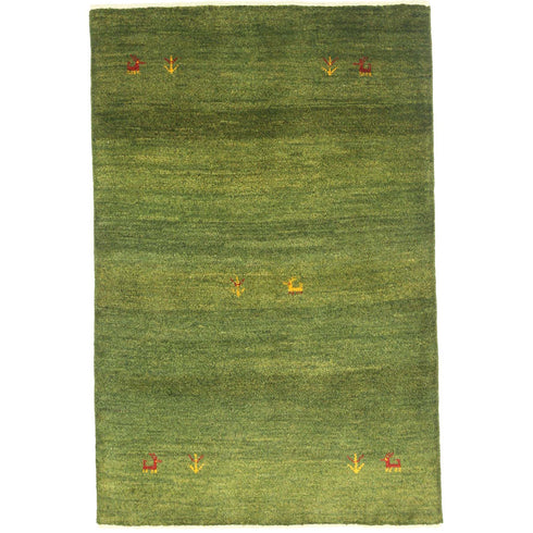ギャッベ絨毯 「草原をお散歩」 10033270【119×77】