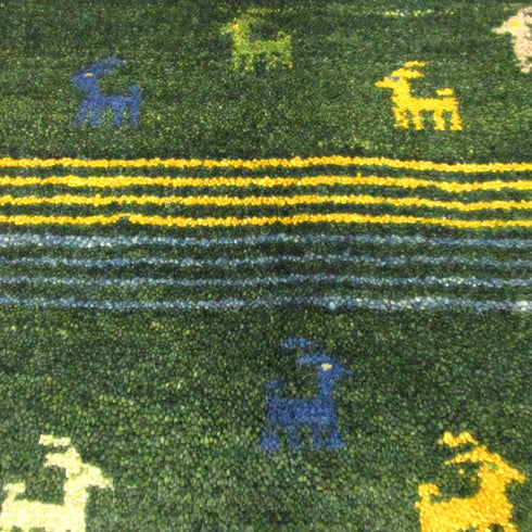 ギャッベ絨毯「羊さんのダンス?」10034127【152×100】