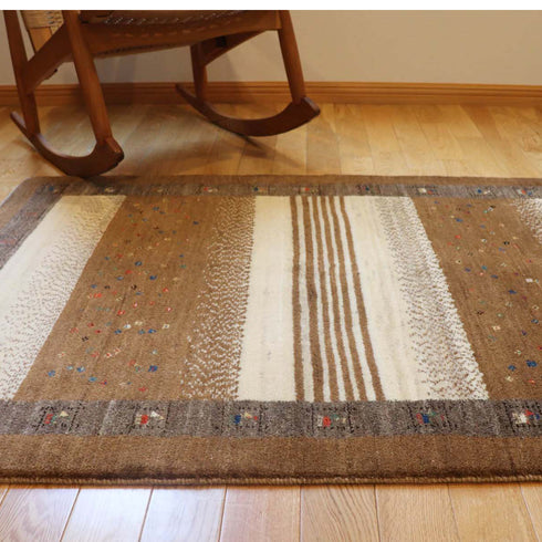 ギャッベ絨毯「バームクーヘン?」10034134【152×105】