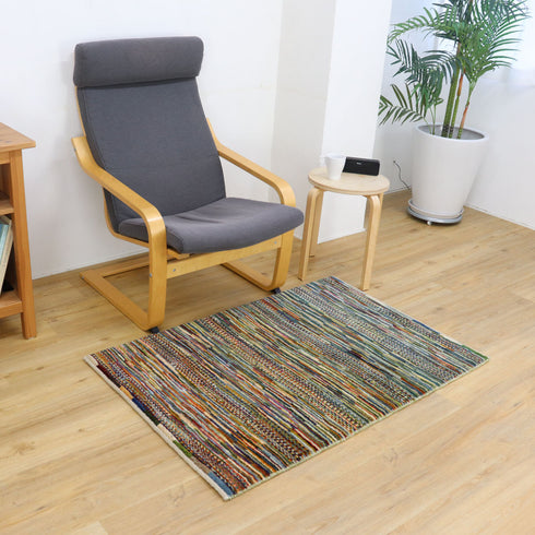 ギャッベ絨毯 「自由なボーダーデザイン」 10034885【122×81】