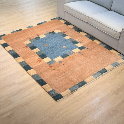 ギャッベ絨毯「熱帯魚?金魚?」10035730【188×148】