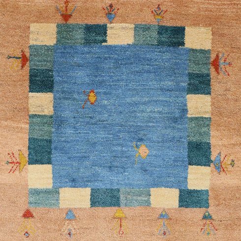 ギャッベ絨毯「熱帯魚?金魚?」10035730【188×148】