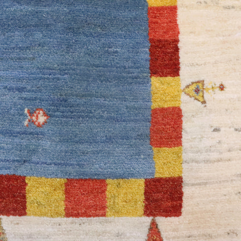 ギャッベ絨毯「金魚の水槽?」10050321【235×172】