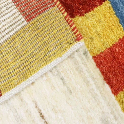 ギャッベ絨毯「金魚の水槽?」10050321【235×172】