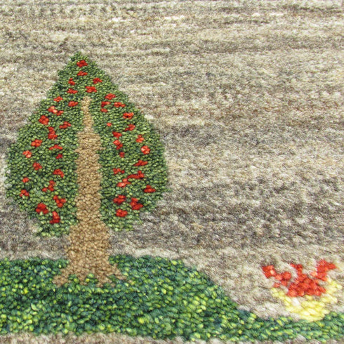 ギャッベ絨毯 「かわいい糸杉」 10053080【122×83】