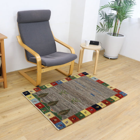 ギャッベ絨毯 「かわいい糸杉」 10053080【122×83】