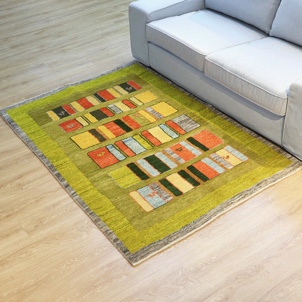 ギャッベ絨毯「守護の枠と生命の象徴」10061567【178×124】