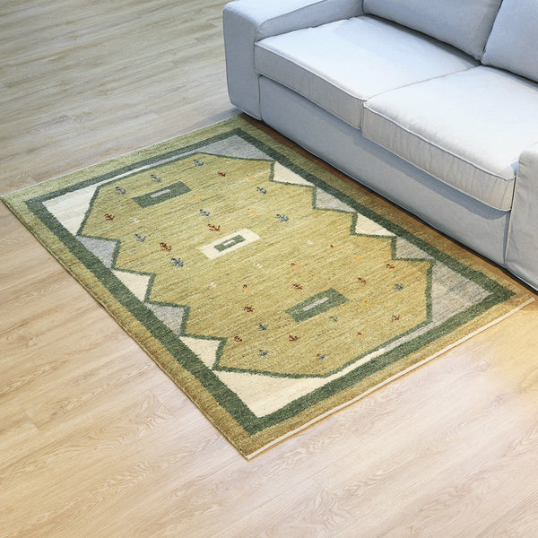 ギャッベ絨毯「大地に刻まれた守りのかたち」10061767【170×112】