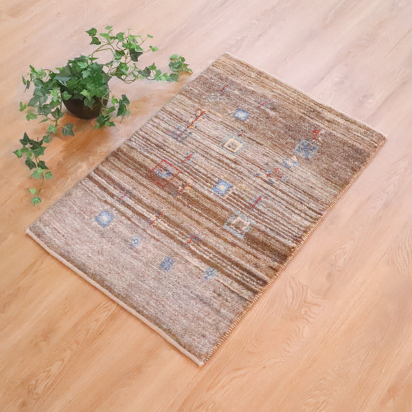 ギャッベ絨毯 「癒しの色合い」 10070414【89×59】