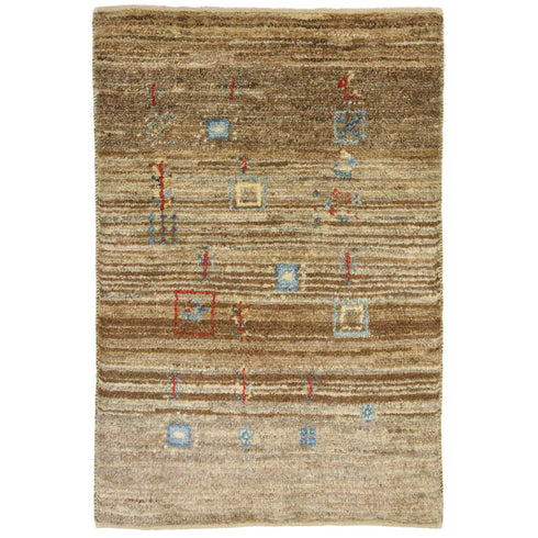 ギャッベ絨毯 「癒しの色合い」 10070414【89×59】