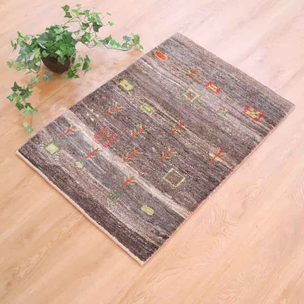 ギャッベ絨毯 「キャンプ」 10070438【89×62】