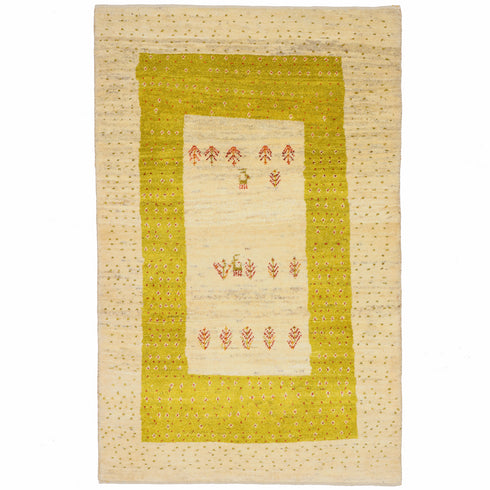 ギャッベ絨毯「お花畑」10070714【160×101】