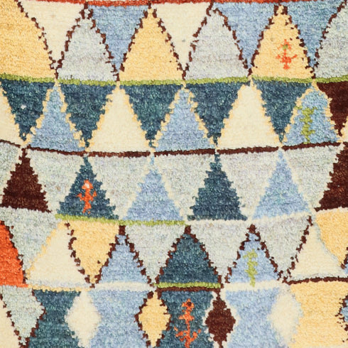 ギャッベ絨毯「ステンドグラスの彩り」10082213【141×52】