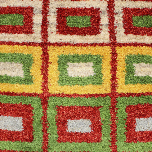 ギャッベ絨毯「水を抱く、赤の大地」10084744【72×56】