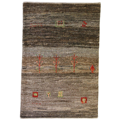 ギャッベ絨毯 「春が待ち遠しい」 10085689【90×60】