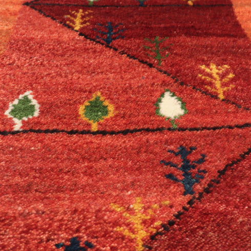 ギャッベ絨毯「秋の山道」10096200【133×44】