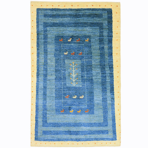 ギャッベ絨毯「枠がたくさん」10104578【178×110】