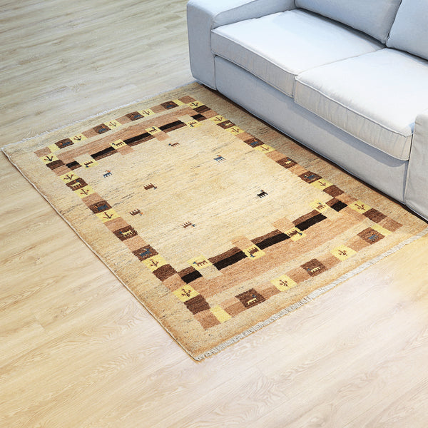 ギャッベ絨毯「山肌の風景」10104663【175×121】