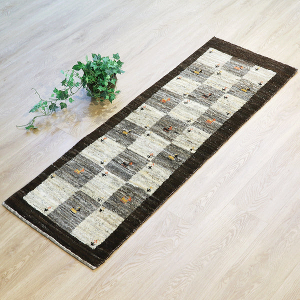 ギャッベ絨毯「自然の恵みをまとうやすらぎ」10104768【149×51】