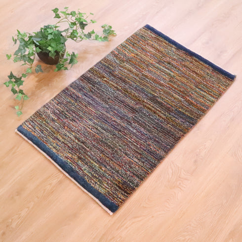 ギャッベ絨毯 「ブルーがステキ」 10106693【89×56】