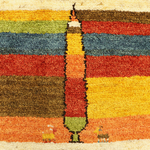 ギャッベ絨毯「糸杉と踊る色彩」10108311【176×117】