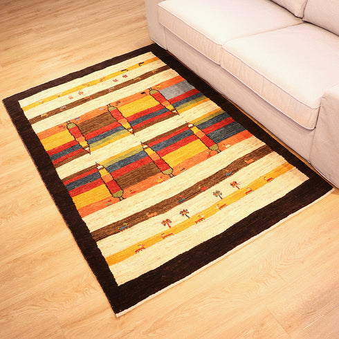 ギャッベ絨毯「糸杉と踊る色彩」10108311【176×117】