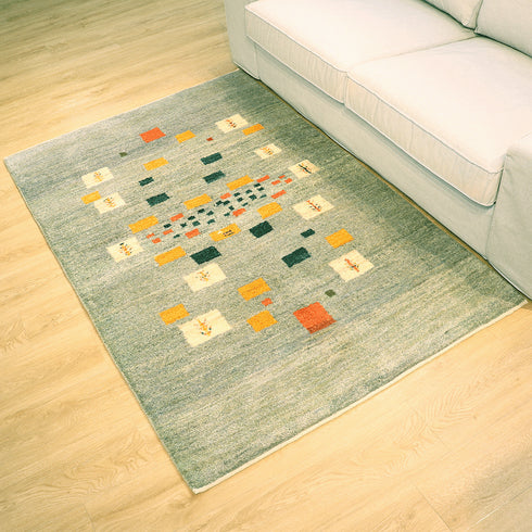 ギャッベ絨毯「四角いフロート?」10108335【176×115】