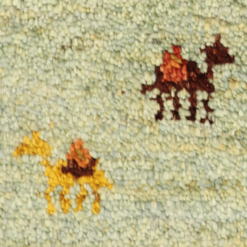 ギャッベ絨毯「ラクダさんがいっぱい」10108349【183×117】