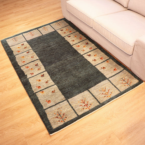 ギャッベ絨毯「ラクダさんがいっぱい」10108349【183×117】