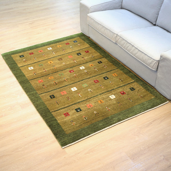 ギャッベ絨毯 「お花畑」10115183【183×123】