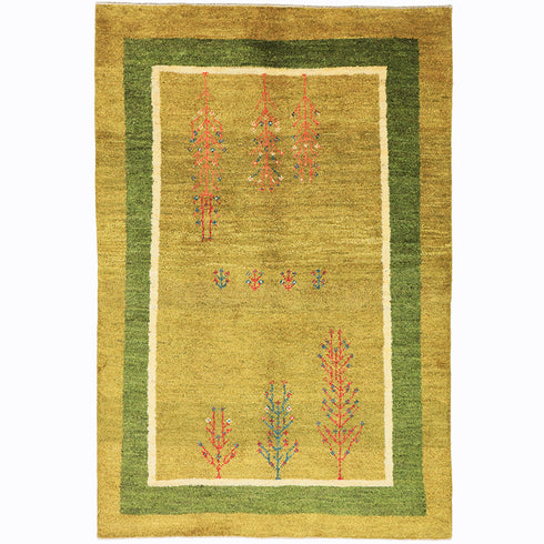 ギャッベ絨毯「生命の樹の背比べ」10115243【176×117】